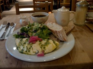 Wild Mushroom and Goat Cheese Omelet